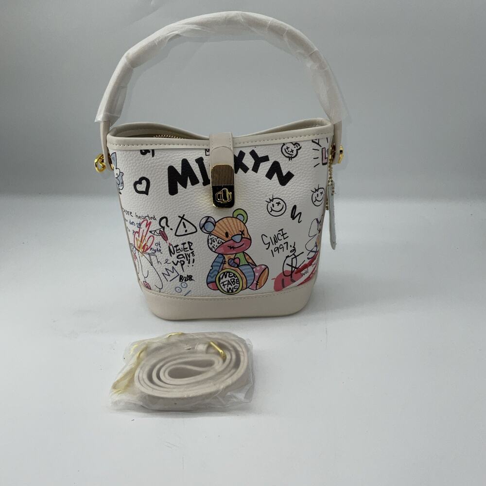 90s Styled Women’s Graffiti Bucket Shoulder Bag – Fashion Crossbody Handbag